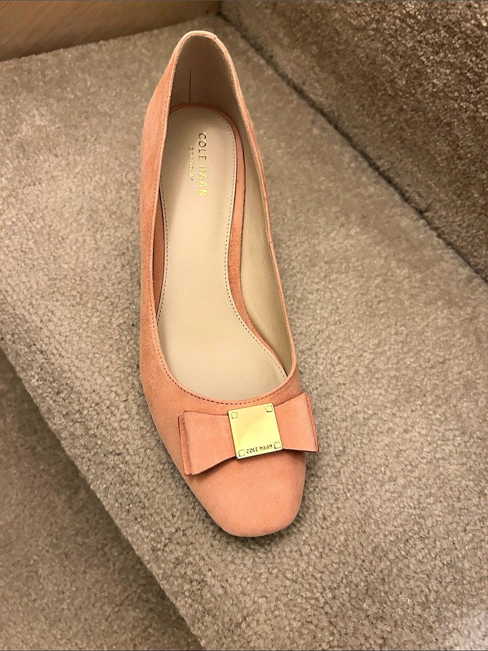 Cole Haan Talley Bow Block Heel Pump Pink